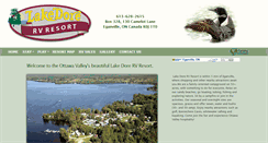 Desktop Screenshot of lakedoretentandtrailerpark.com