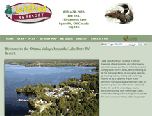 Tablet Screenshot of lakedoretentandtrailerpark.com